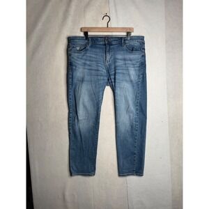 Guess Los Angeles 1981 Mens Slim Tapered Jeans Blue Medium Wash 38x29 TS0115